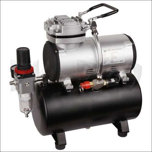 AIRBRUSH COMPRESSOR (PISTON TYPE) w/ AIR TANK #AS186