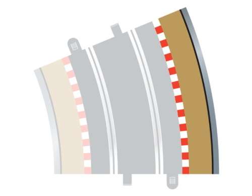 SCALEXTRIC - RADIUS 4 CURVE OUTER BORDERS 22.5° x 4 #C8238