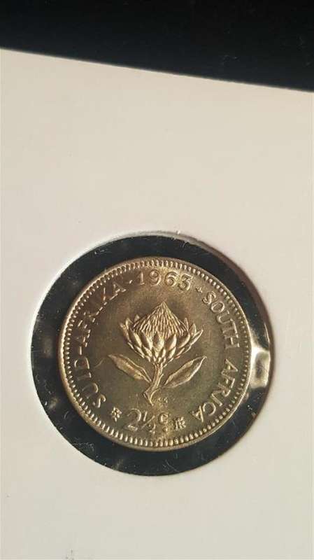 1963 2.5 cent Silver UNC