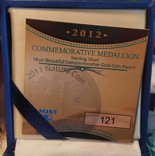 2012 Silver Tickey size commemorative medallion