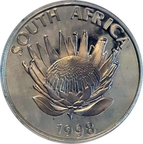 1998 Silver R1 year of the Child. In Blue SA Mint box. Proof mintage 1999
