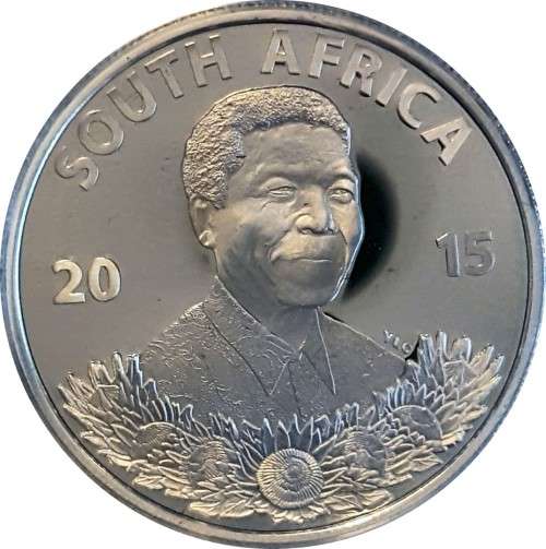 2015 Silver R1 mandela. In Blue SA Mint box. Proof mintage of 1721