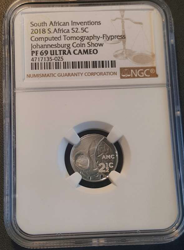 2018 Flypress 2.5 Cent NGC PF69 Ultra Cameo, Computed  Tomography JHB Coin Show