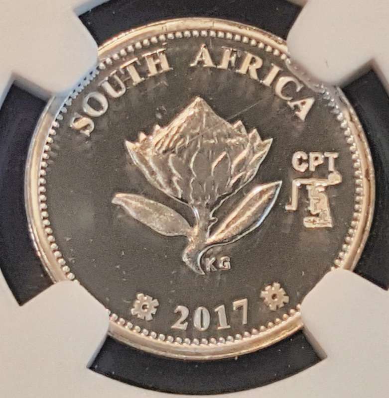 2017 Flypress 2.5 Cent, NGC PF69 Ultra Cameo, Heart Transplant, Cape Town Coin Show Mint Mark.