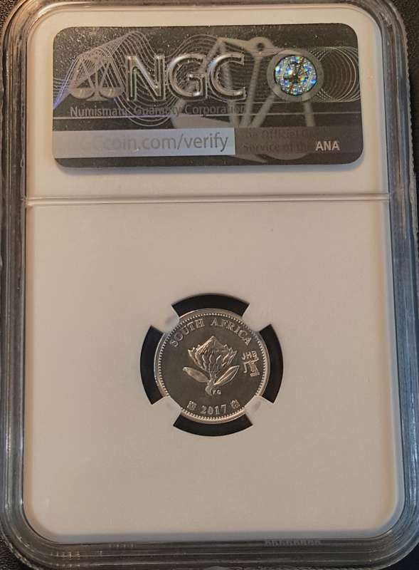 2017 Flypress 2.5 Cent, NGC PF69 Ultra Cameo, Heart Transplant, Durban Coin Show Mint Mark.