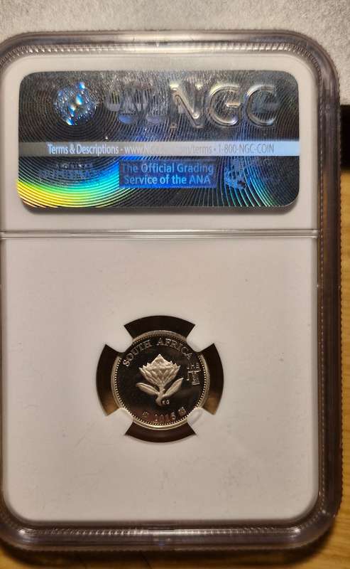 2015 Flypress 2.5 Cent NGC 69 Ultra Cameo, Steam Class 19D, Johannesburg Coin Show Mint Mark.