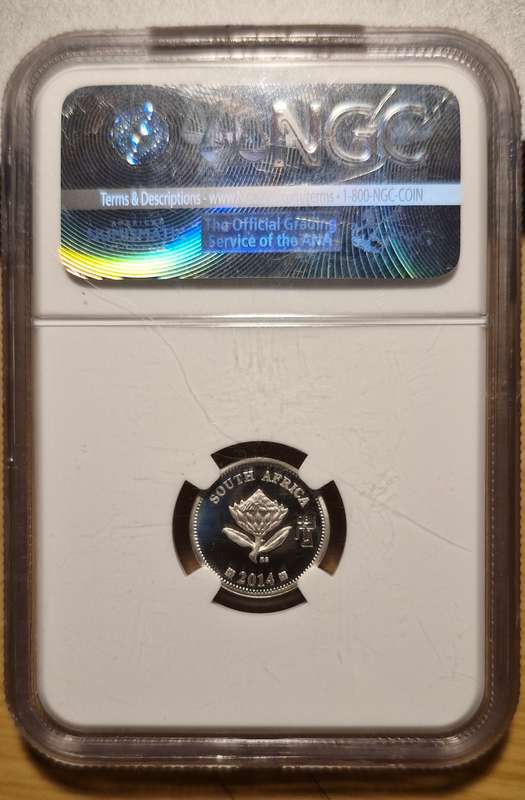 2014 Flypress 2.5 Cent NGC PF 69UC, Smooth Edge, Train Class 10M3,  Durban Coin Show Mint Mark