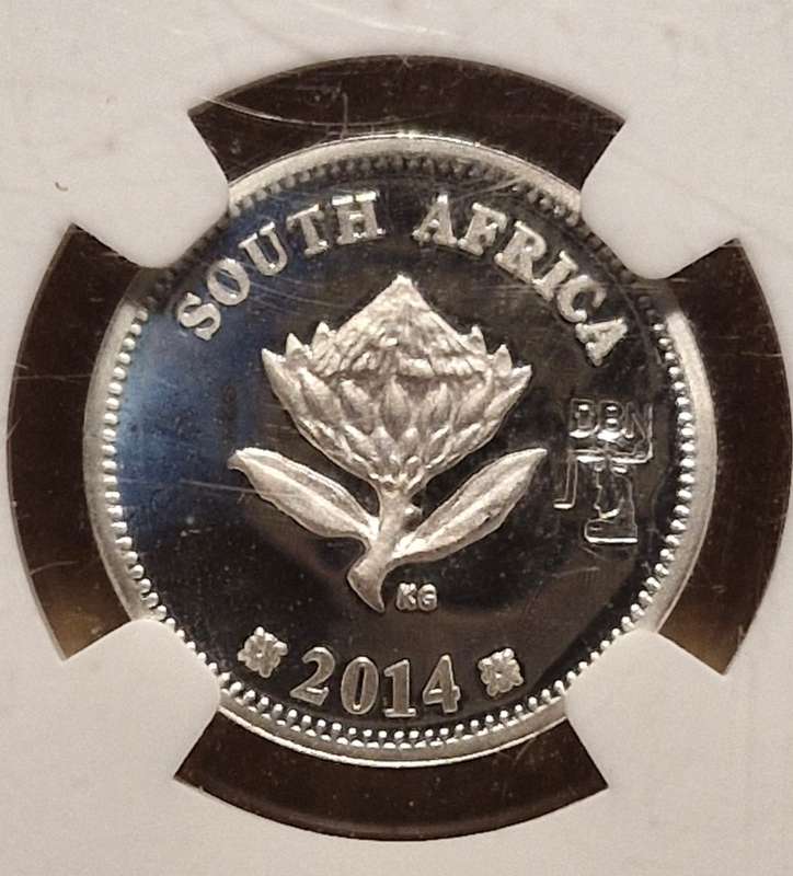 2014 Flypress 2.5 Cent NGC PF 69UC, Smooth Edge, Train Class 10M3,  Durban Coin Show Mint Mark
