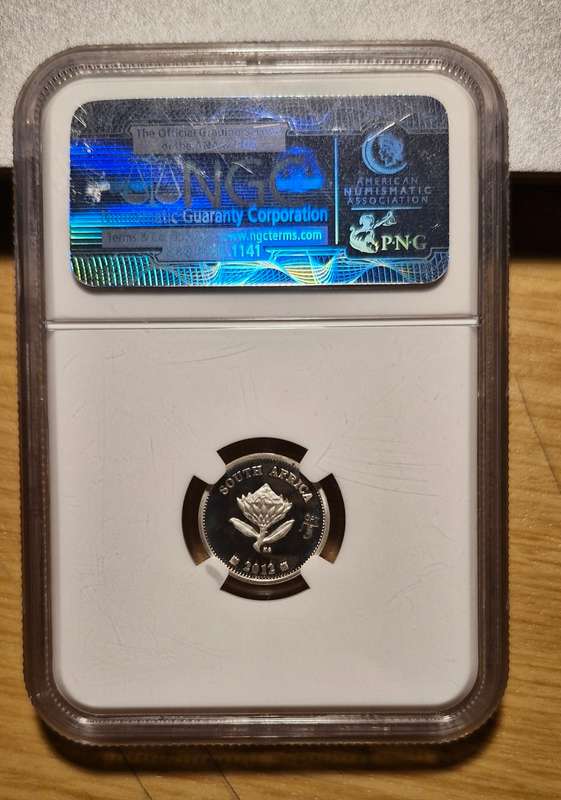 2012 Flypress 2.5 Cent NGC PF 68 UC, Gautrain, Cape Town Coin Show Mint Mark