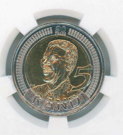 2008 mandela Birthday R5 . Graded. MS 65.