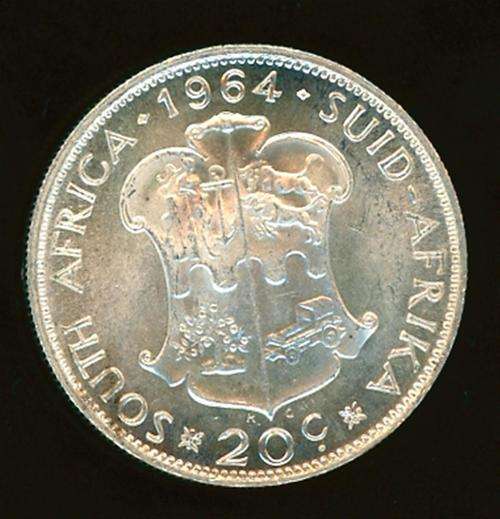 1964  20cent SILVER COINS ,UNC