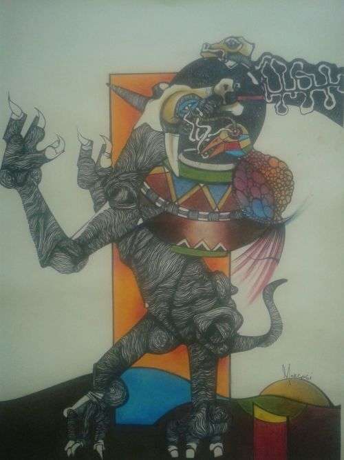 Beauty and the beast (Nathaniel Mokgosi)
