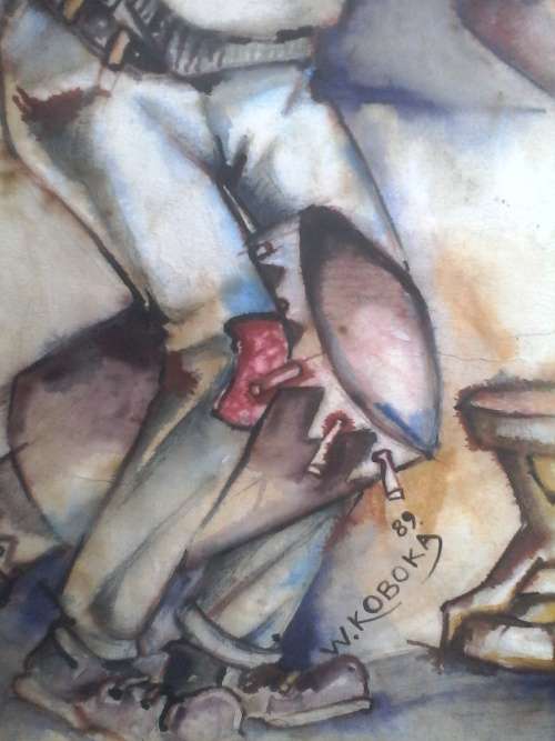 Welcome Mandla Koboka "Water color ,1941-1997..The Drum Beater