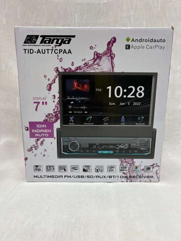 Targa TID-AUT7CPAA - 7 Inch Multimedia Automatic In-Dash System With Apple Carplay & Android Auto