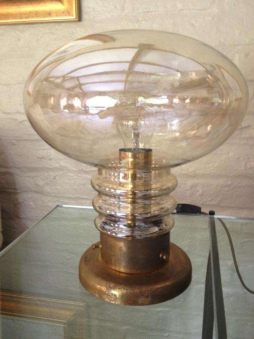 Mid century bulb shaped table light,original.