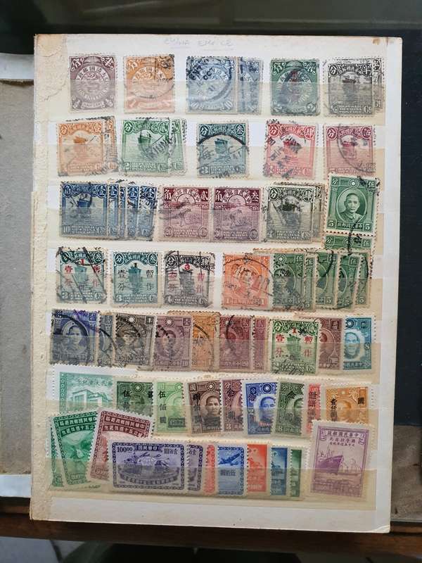 China Stamps in album
