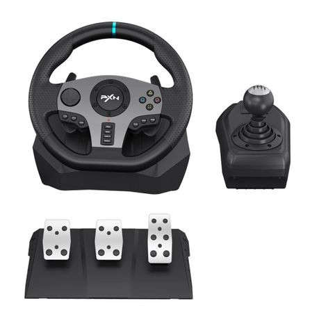 PXN V9 Gaming Steering Wheel 270-900 degree with 3 Pedals and Gear Shifter