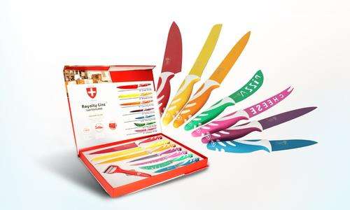 Swiss Royalty line 7 Piece Colour knife set (SwissLine)