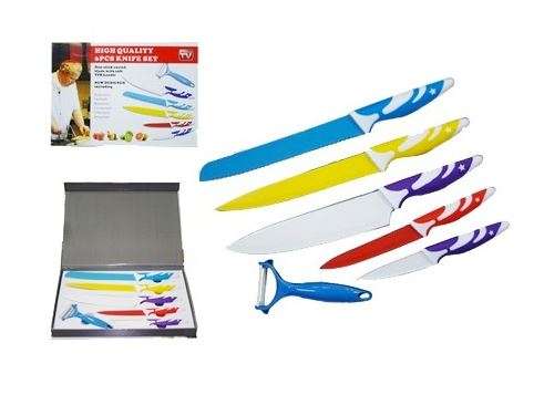 Six-Piece Coloured Knife Set