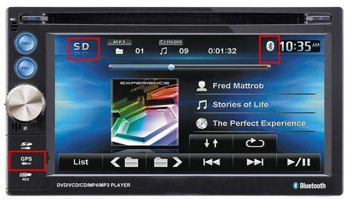 Universal Car DVD player with GPS, Bluetooth, TV Tuner, FM, RDS, Touch Screen (DOUBLE DIN / 2 DIN)
