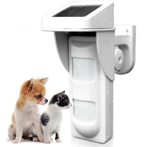 Solar Powered Wireless Dual PIR Optics Outdoor Digital Motion Detector Passive
