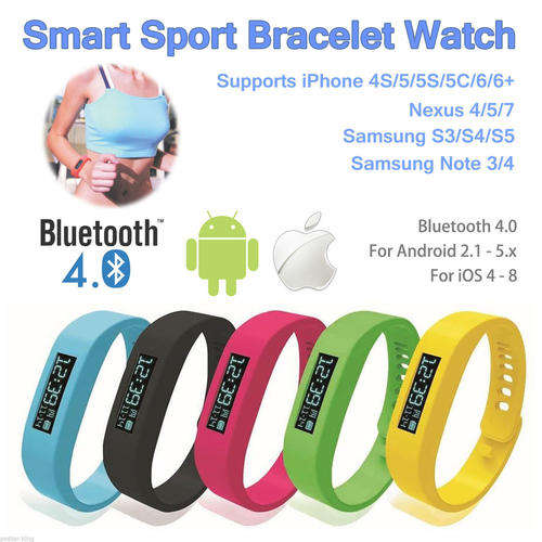 Bluetooth Smart Watch Bracelet Health Sport Sleep Fitness Calorie Tracker