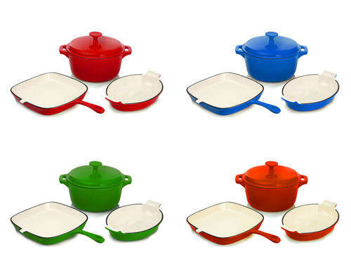 Rystel Four Piece Cast Iron Cookware Set