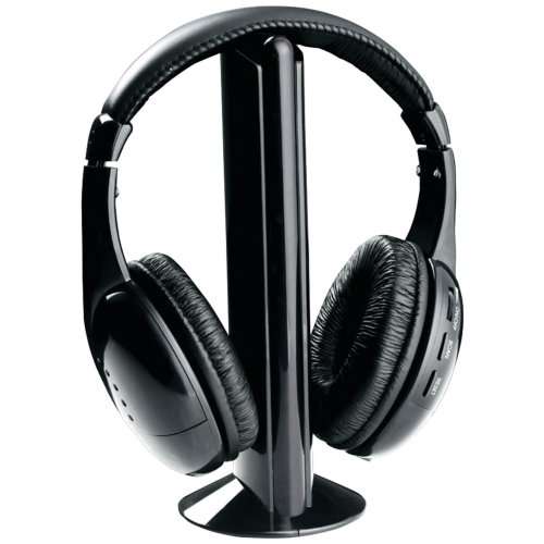 5 IN 1 Wireless Headphone w/ FM radio for Audio, MP3, TV, PC, CD DVD,