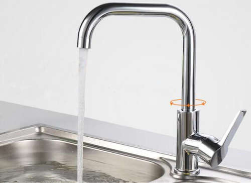 Swivel Kitchen Faucet Tap Sink Mixer - Chrome Finish