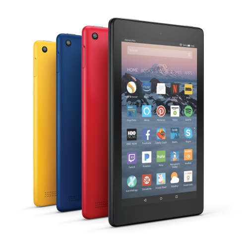 Amazon Fire 7 Tablet with Alexa, 7" Display, 8GB - with Special Offers - Red