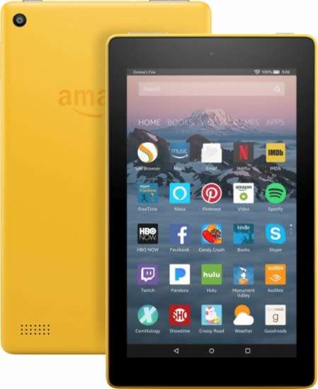 Amazon Fire 7 Tablet with Alexa, 7" Display, 8GB - with Special Offers - Red
