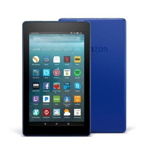 Amazon Fire 7 Tablet with Alexa, 7" Display, 8GB - with Special Offers - Red