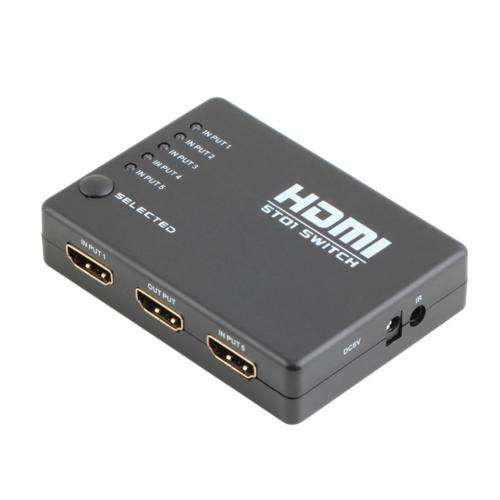 5 Port HDMI Switch Adapter HUB with Remote  [Second Hand] Please read