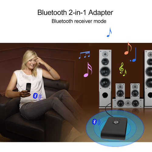 Bluetooth Receiver and Transmitter (Wireless Audio Adapter 2-in-1)