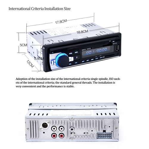 Bluetooth Car FM Radio with MP3, USB, SD Card Slot and Remote Control [ DE SECOND HAND ]