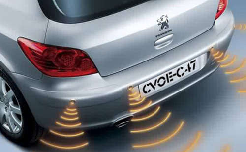 Car Reverse Parking Sensor Assistant - Includes 4 Sensors and LED monitor - Silver