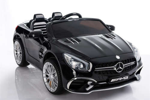 Licensed Mercedes Benz SL65 AMG Kids Ride on Car - With MP3, Light, Doors open, Remote, USB - Black