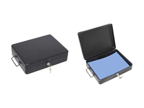 A4 Size Metal Safe Box with Lock and 2 Keys (Documents, Cash, Valuables)