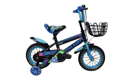 16 inch Kids Bicycle Bike with Training wheels, Bottle and Front Basket - Blue