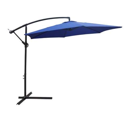 3m Outdoor Patio Cantilever Banana Umbrella - Red [SECOND HAND]