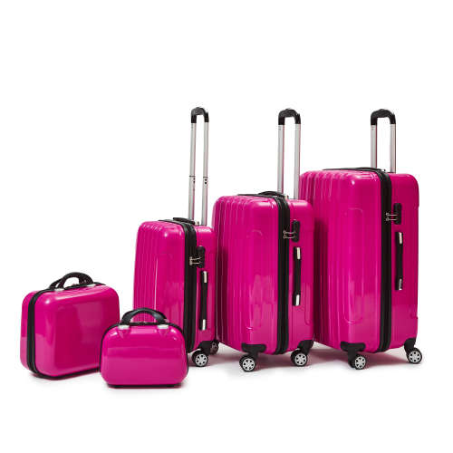 Hazlo 5 Piece ABS+PC Hard Luggage Trolley Suitcase Bag Set (RTS-0110)