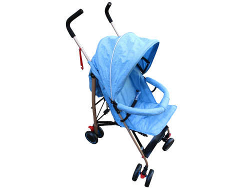 Baby Stroller Pram with Multi-position Reclining Backrest and footrest - Pink