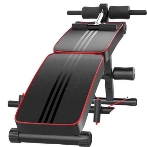 Foldable Sit Up AB Bench with Exercise Rope and Spring Pull Exerciser