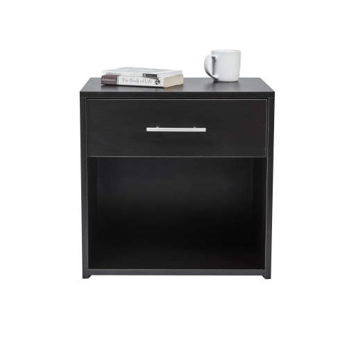 Nightstand Side Table Pedestal With Drawer - Wenge