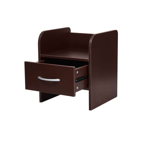 Modern Bedstand Table Pedestal With Drawer - Brown [Second Hand]