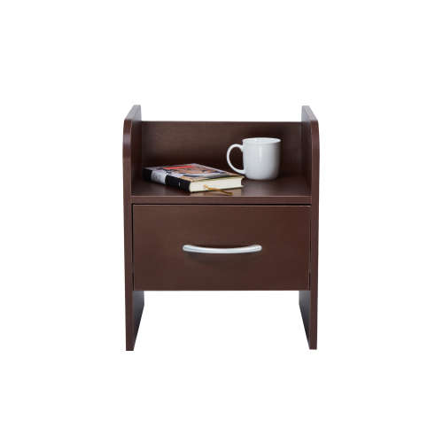Modern Bedstand Table Pedestal With Drawer - Brown [Second Hand]