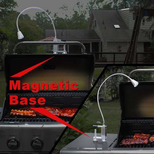 12 Led Aluminium BBQ Grill Light with Flexible Goose-neck - Second Hand