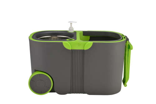 iSpin Mop Includes Bucket with Wheels - 360 Degree Rotation, Stainless Steel Basket [Second hand]