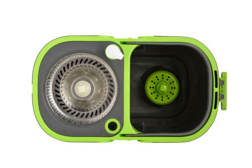 iSpin Mop Includes Bucket with Wheels - 360 Degree Rotation, Stainless Steel Basket [Second hand]