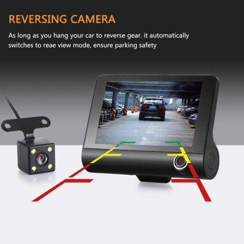 HD Car Dash Camera with 3 Way Camera - Front and rear camera with Reverse Backup Camera [Second hand